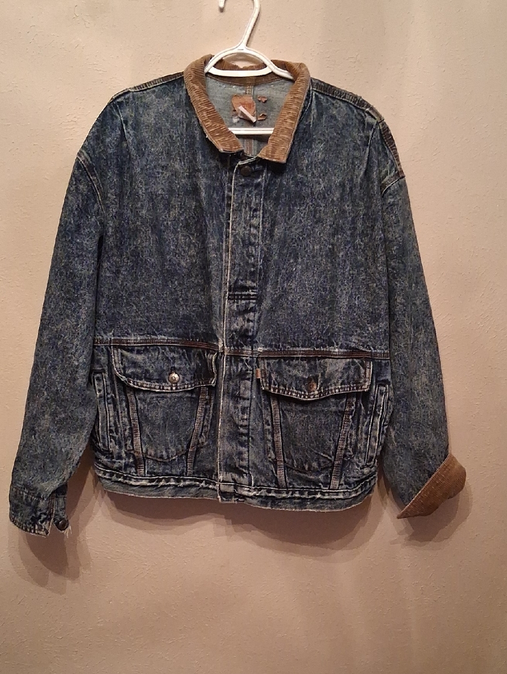 LEVIS Vintage 80s Mens Made In USA Denim Corduroy Jacket  XL